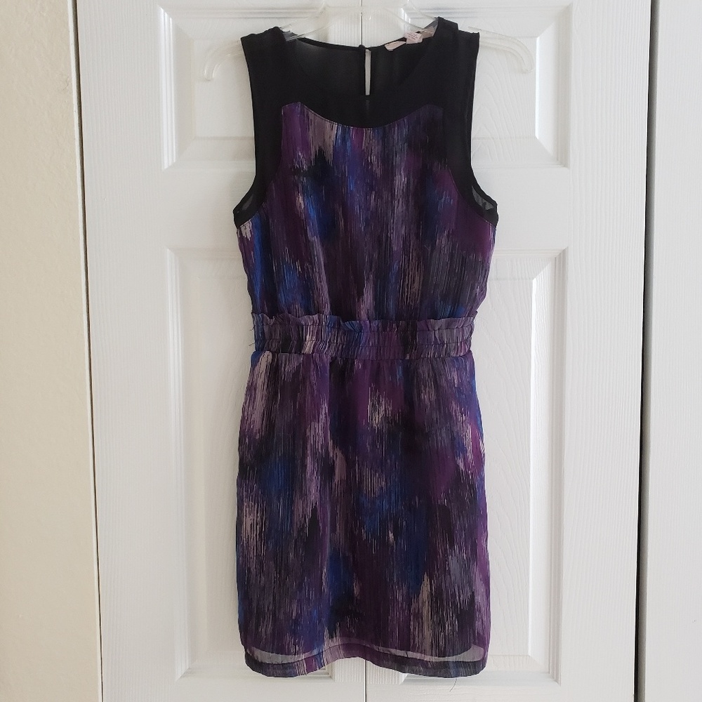 Colorful Sheer-Back Dress
